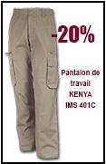 pantalon multipoches coton KENYA promo juillet