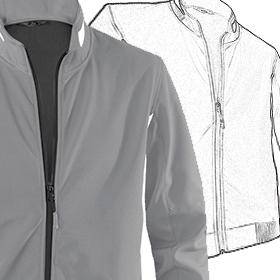 veste de travail softshell avec contraste