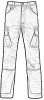 pantalon de travail polycoton avec renforts bas