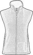 bodywarmer polaire coupe ajuste feminine