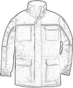 parka de travail ripstop matelassée