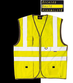 gilet haute visibilité, vêtement de travail multipoches