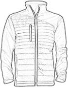 blouson de travail avec renforts softshell et matelassage